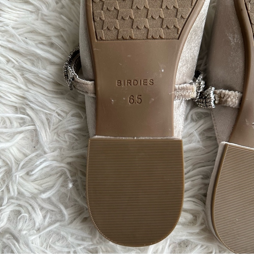 Birdies The Swan Snow Crystal Bracelet Velvet Slip On New Without Box Size 6.5 - Picture 10 of 10